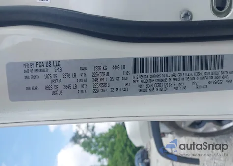 2019 Jeep Compass Limited Fwd z USA, uszkodzony, nr VIN 3C4NJCCB1KT711312